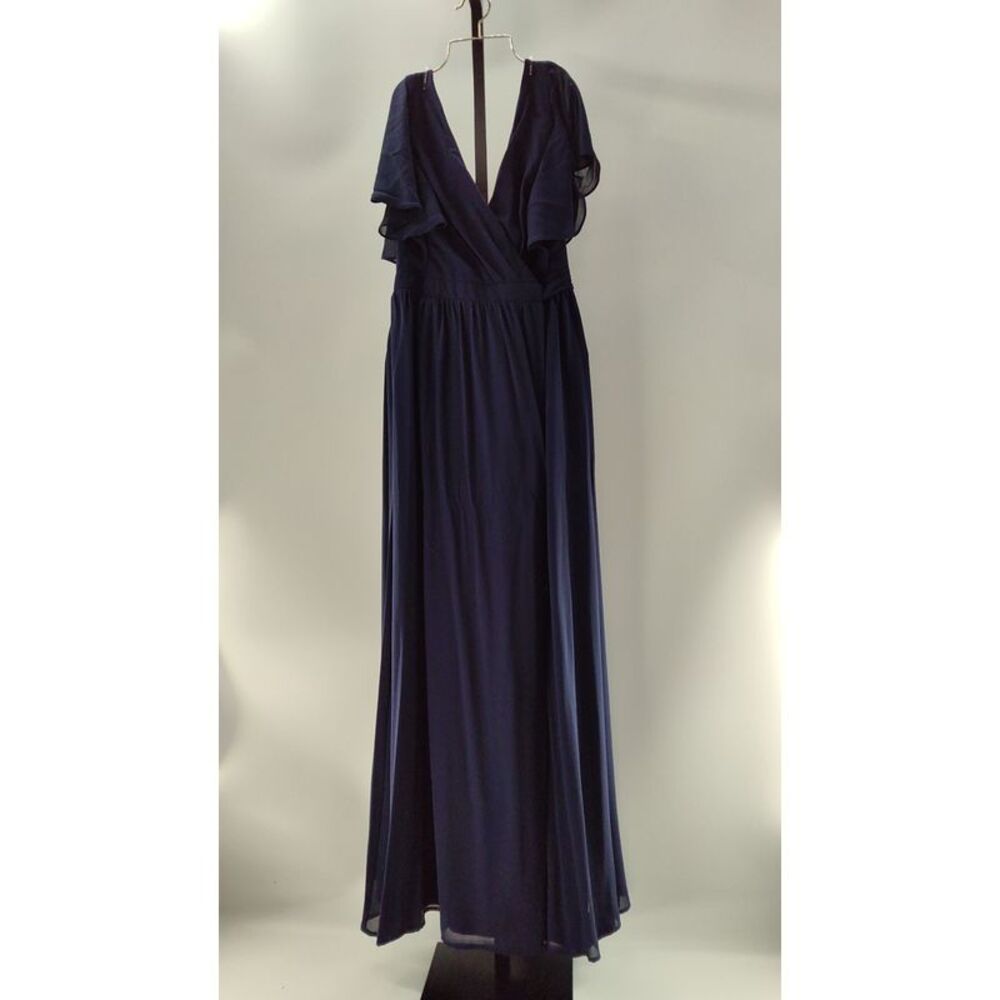 Lulu's Elegant Navy Blue Maxi Dress